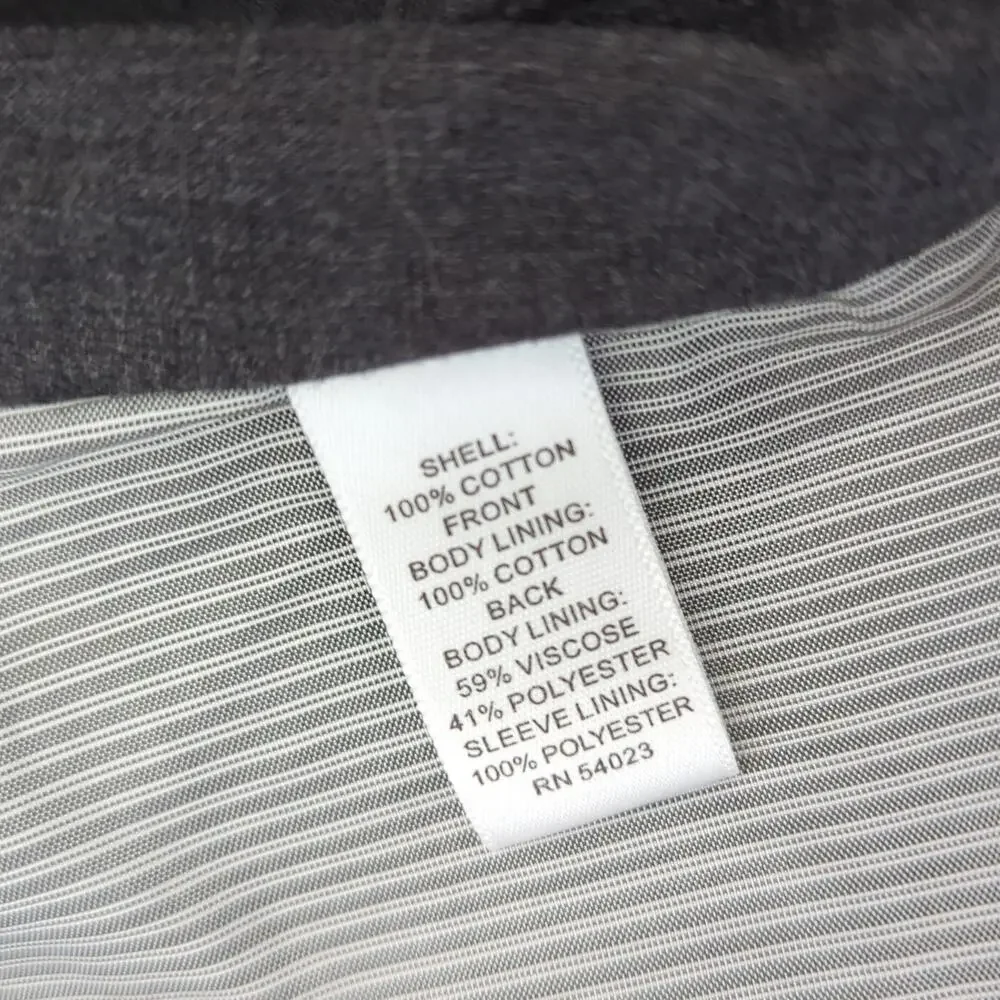 Banana Republic Tailored Fit Blazer Mens 40R Charcoal Gray Utility Cargo Pockets